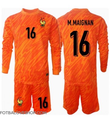 Francie Mike Maignan #16 Brankářské Dětské Venkovní Dres ME 2024 Dlouhý Rukáv (+ trenýrky)